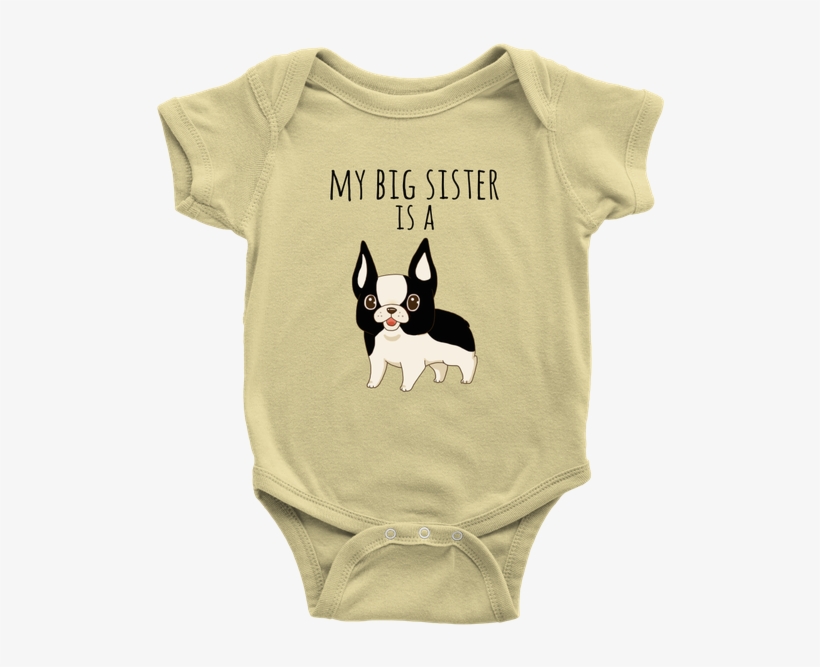 My Big Sister Is A Black And White French Bulldog Infant - Rock What I Got Onesie, transparent png download