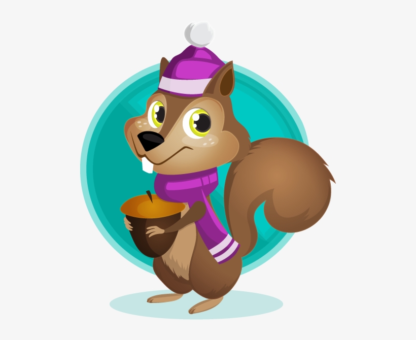 Chipmunk Clipart Small Squirrel - Animales Animados Con Bufandas, transparent png download