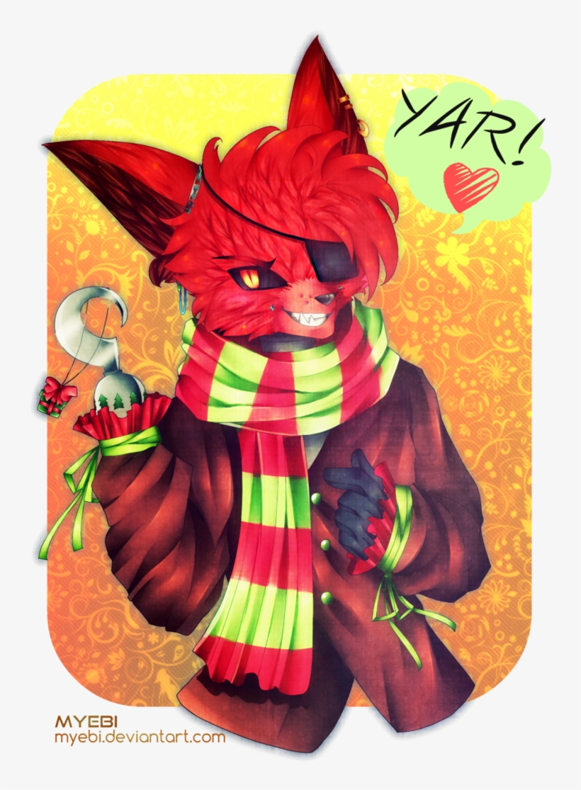 Clip Freeuse Drawing Christmas Fnaf - Christmas Five Nights At Freddy's Foxy, transparent png download