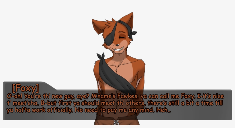 Foxyl O-oh You're Th' New Guy, Aye M - Fnaf Fanart Freddy X Foxy, transparent png download