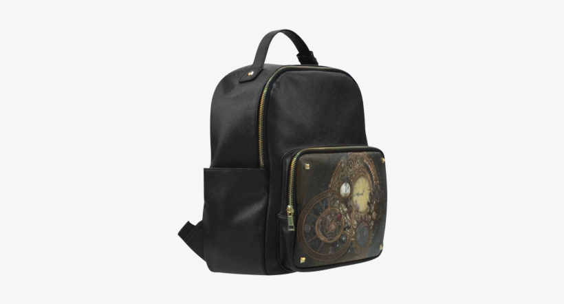 Painting Steampunk Clocks And Gears Campus Backpack/small - Maleficent Leisure Backpack Bag School Bag (big), transparent png download