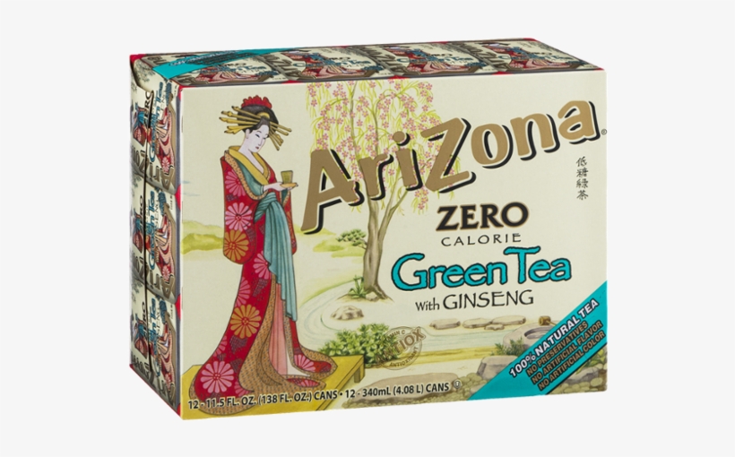 Arizona Green Tea With Ginseng - 12 Count, 11.5 Oz, transparent png download