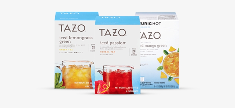 Latte - Iced - Tazo - Iced Passion Tea - 6 Tea Bags, transparent png download