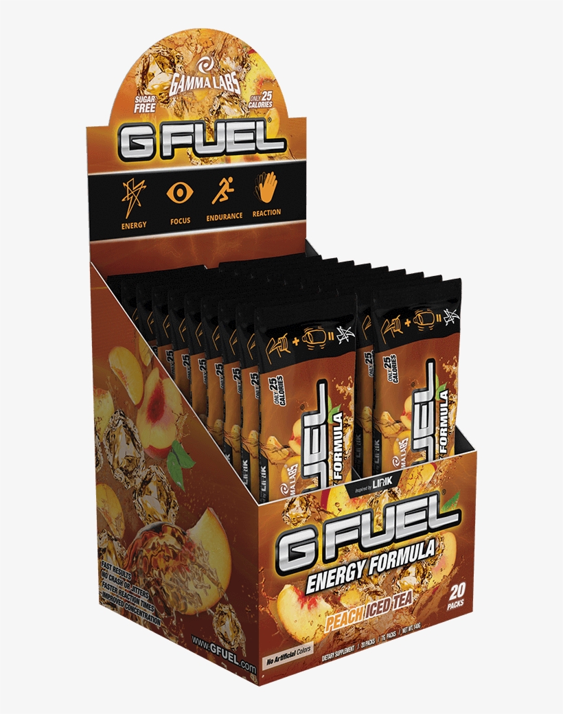 Peach Iced Tea Box - Gamma Labs G Fuel Tropical Rain 20 Packs, transparent png download