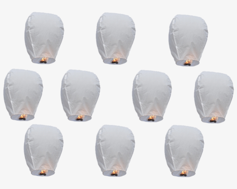 10 Pack White Sky Lantern Box - White Sky Lanterns, transparent png download