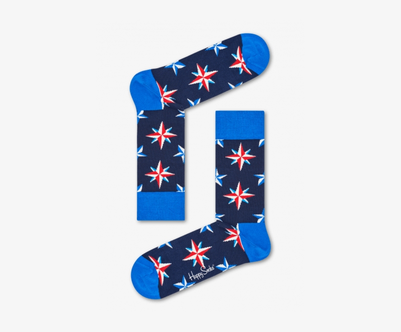 Nautical Star Sock - Happy Socks Sunflower, transparent png download