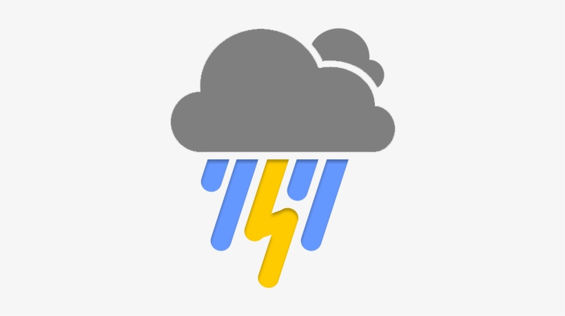 Thundershower Symbol Download Thunderstorm Png File - Weather Symbols For Thunderstorms - HD ...