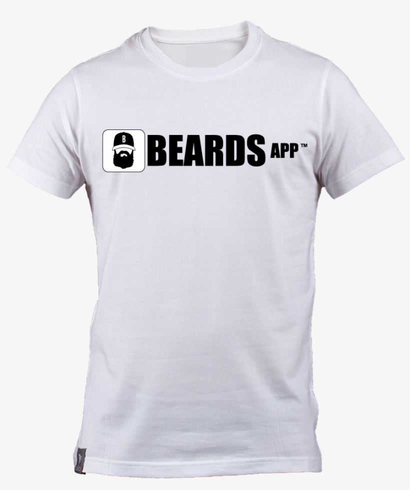 White Beards App Men's T-shirt - Plain White Customized T Shirt, transparent png download