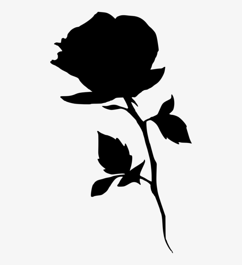 Free Png Rose Silhouette Png Images Transparent - Silhouette Of A Rose, transparent png download
