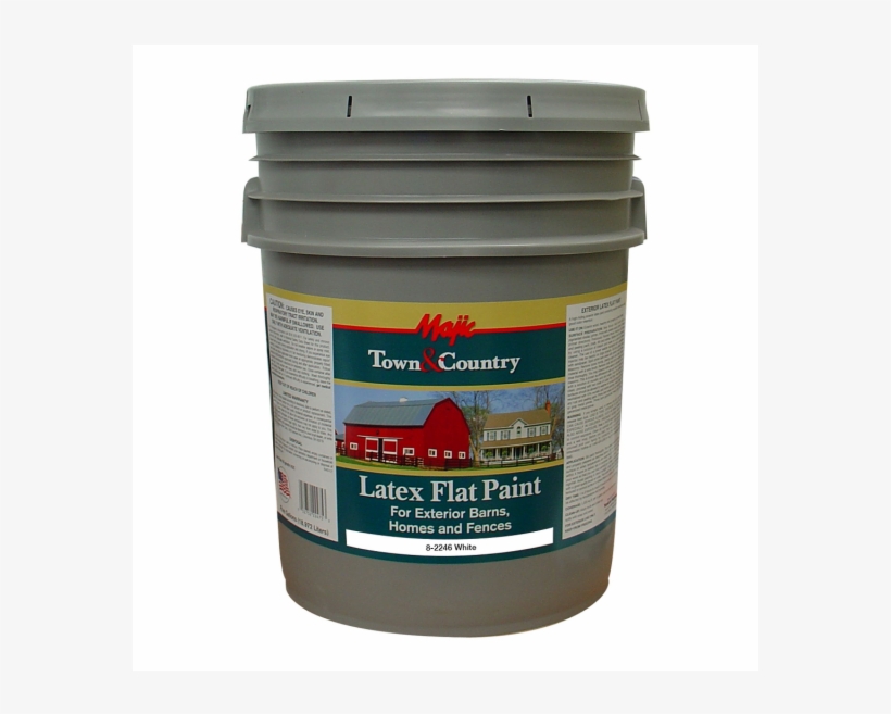 Exterior Paint - Majic Town & Country Latex Flat Paint, 5 Gal.,, transparent png download