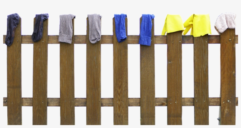 Fence, Laundry, Dry, Wood Fence, Paling, Socks - Laundry, transparent png download