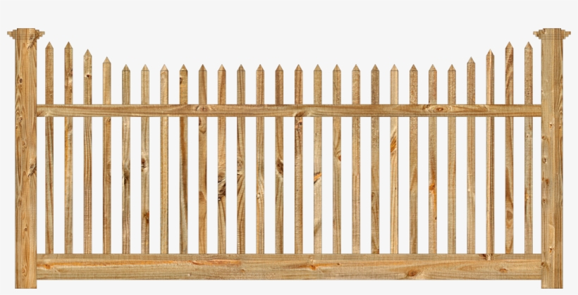 Spaced Picket Wood Fence - Victorian Wood Fence, transparent png download