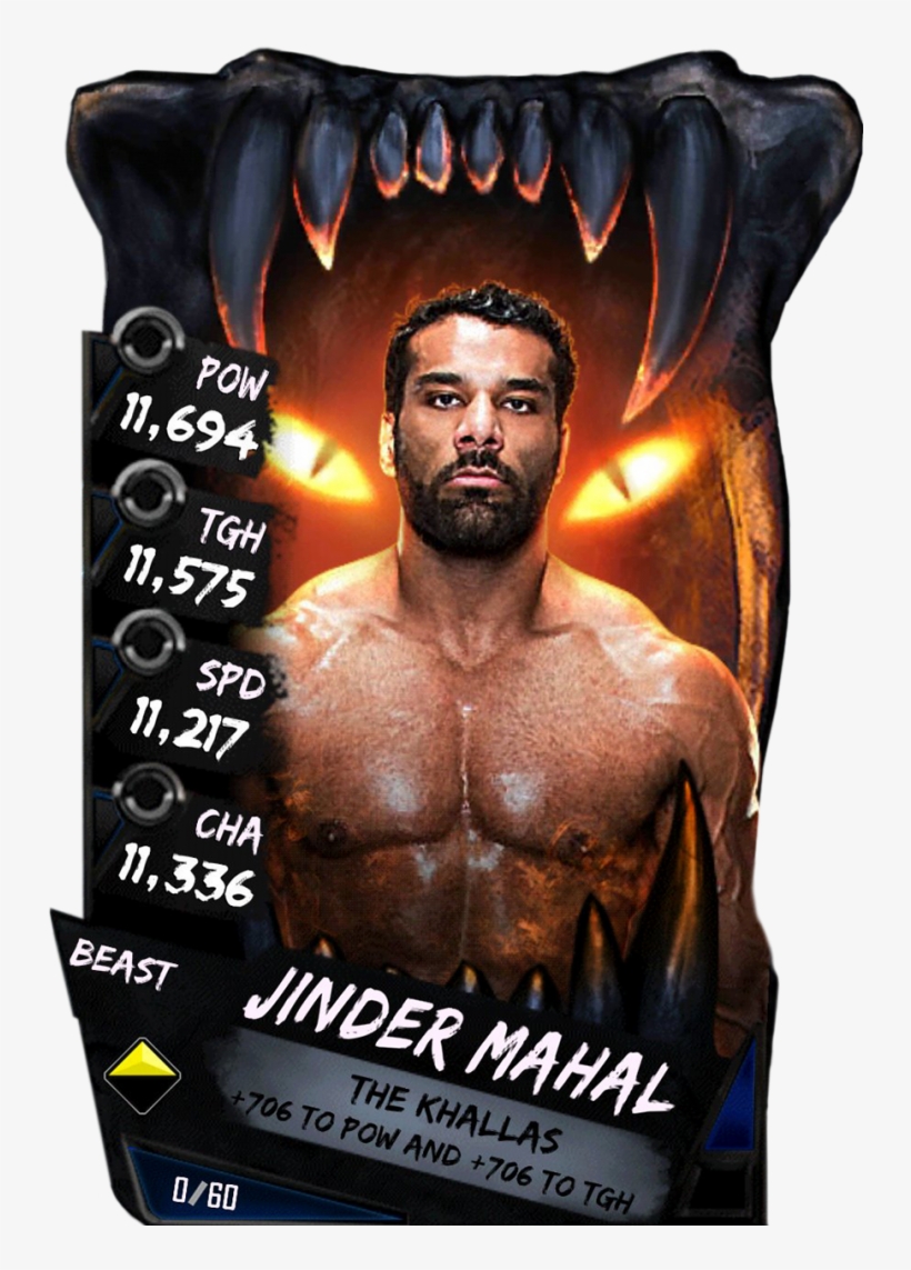 Jindermahal S4 16 Beast - Wwe Supercard Beast Cards, transparent png download