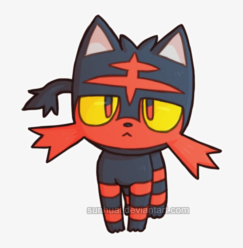 Litten By Sunhuai - Imagenes De Litten Pokemon, transparent png download