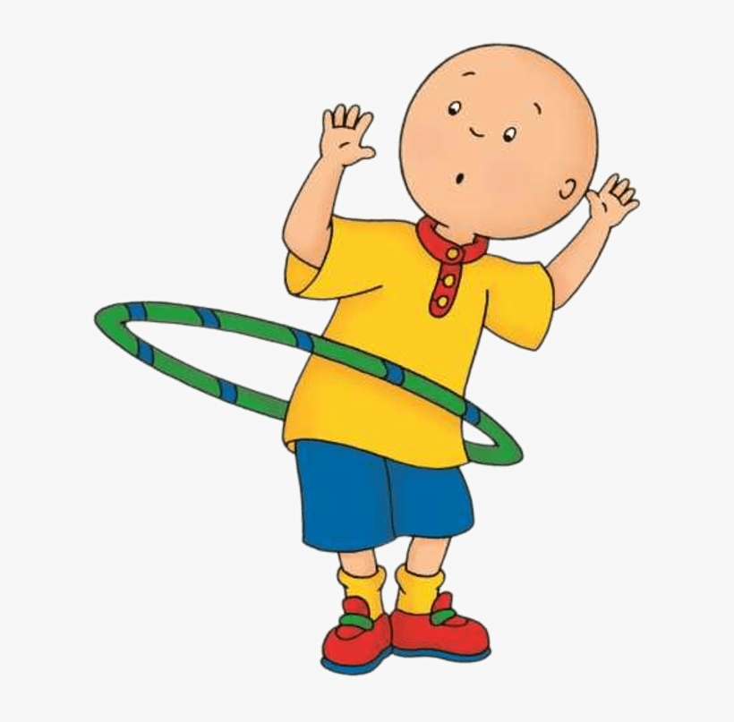 Caillou Playing With The Hula Hoop - Hula Hoop Clip Art, transparent png download