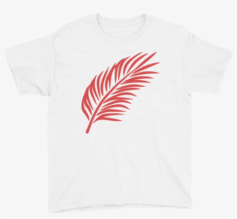 Red Palm Frond Short Sleeve Unisex T Shirt - Palm Frond Short Sleeve Shirt - Groms. Size 0, transparent png download