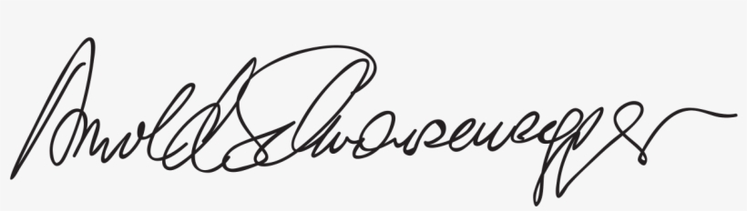 Arnold Schwarzenegger Signature, transparent png download