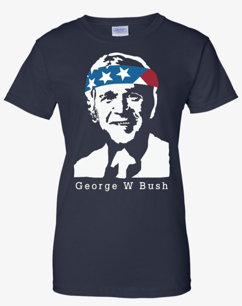 President George W Bush American Patriot Vintage T-shirt - Just Want To Work In My Garden And Pet My Dog T-shirt, transparent png download