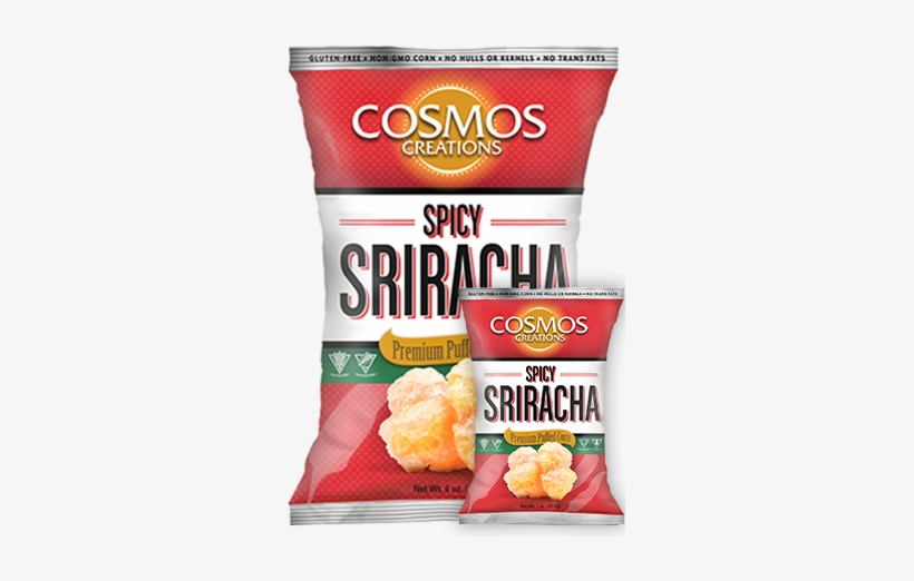 Spicy Sriracha - Cosmos Creations - Premium Puffed Corn Spicy Sriracha, transparent png download