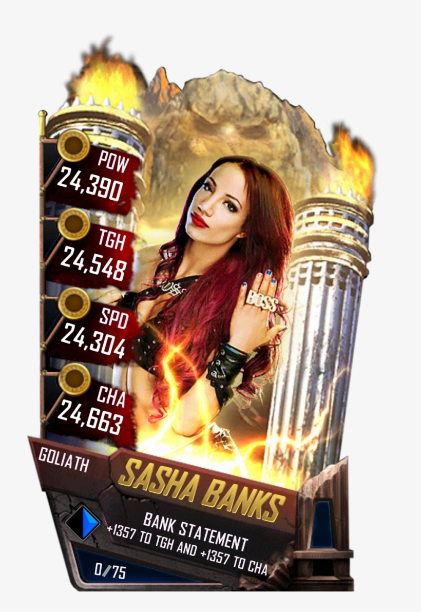 Sashabanks S4 20 Goliath - Wwe Supercard Goliath Cards, transparent png download