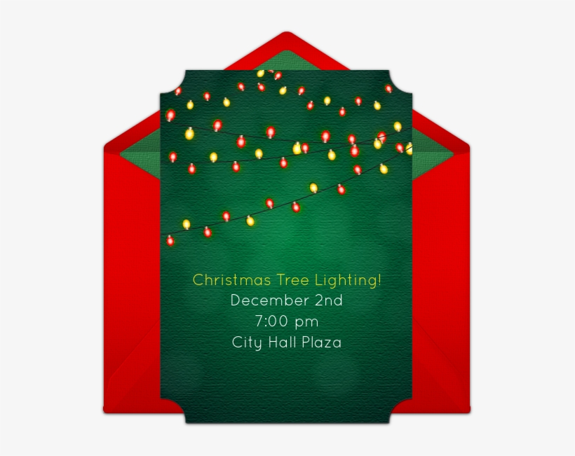 Holiday Lights Online Invitation - Engagement Party, transparent png download