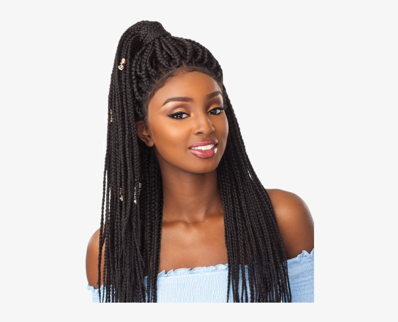Box Braid Large - Lace Front Wigs, transparent png download