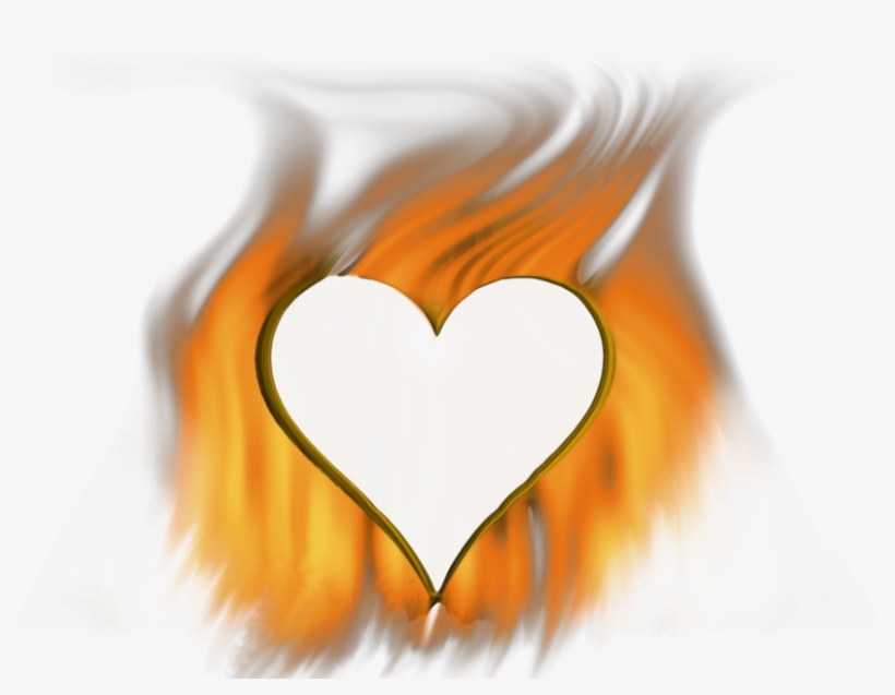 Fire Heart - Heart Fire Png, transparent png download