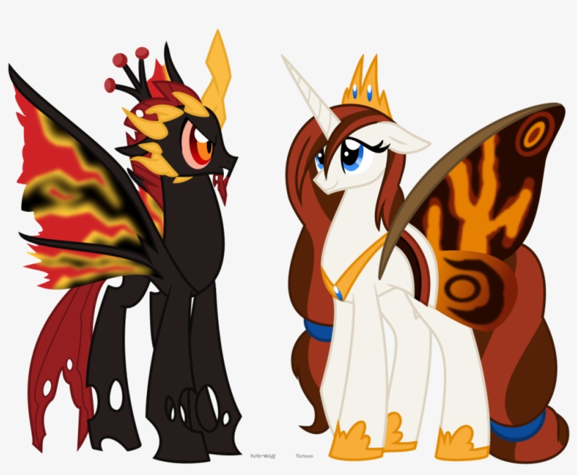 Ponified Battra And Mothra~ Battra Is A Changeling, - Mlp Mothra And Battra, transparent png download