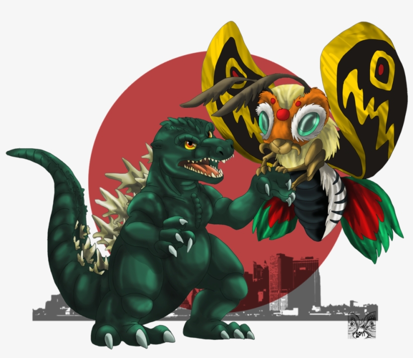 With Twists, Turns, Ideas, Action, Great Music, And - Chibi Godzilla And Mothra, transparent png download