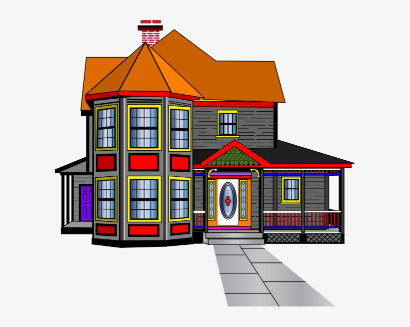 Haunted House Clipart Big House - House Clip Art, transparent png download
