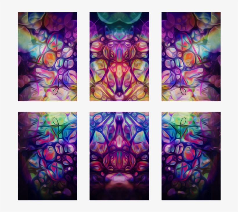 Six Print Squares - Psychedelic Art, transparent png download