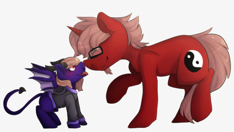 Oddends, Bat Wings, Blue Fur, Brown Mane, Clothes, - Cute Devil Tail, transparent png download
