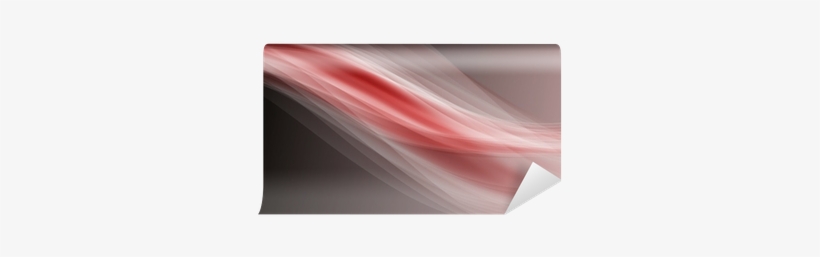 Red Abstract Waves With White Glare Vector Wall Mural - Placemat, transparent png download