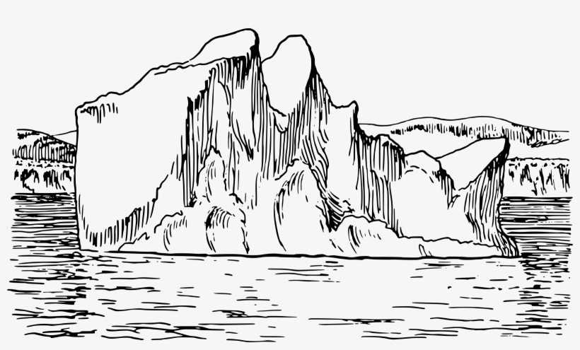 This Free Icons Png Design Of Iceberg Line Art, transparent png download
