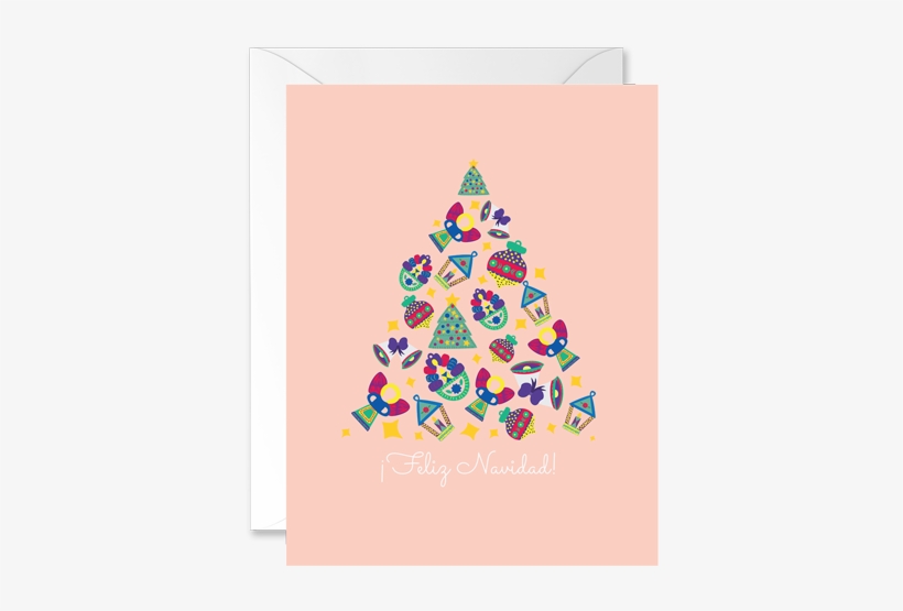 Feliz Navidad Tin Ornament Christmas Tree [spanish] - Christmas Tree, transparent png download