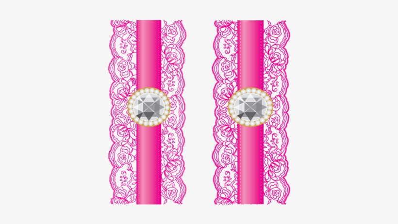 Diamond Border Design - Lace Pattern, transparent png download