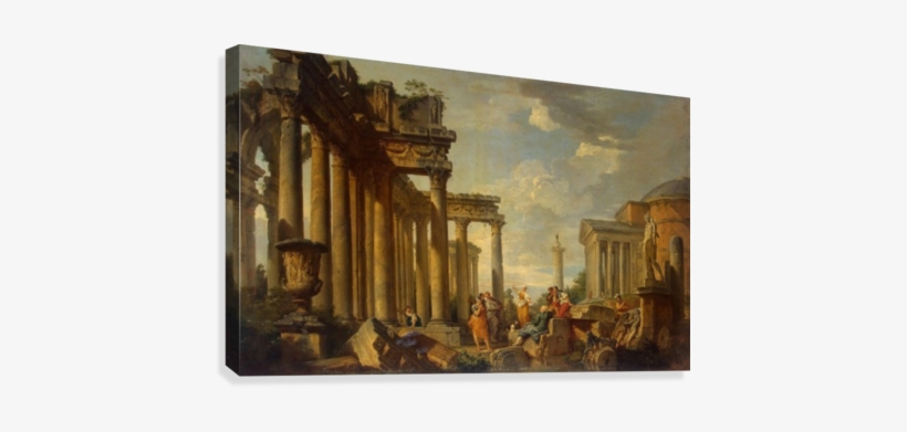 St Sibyl Sermon In Roman Ruins With The Statue Of Apollo, - Sibyl's Sermon In Roman Ruins, transparent png download