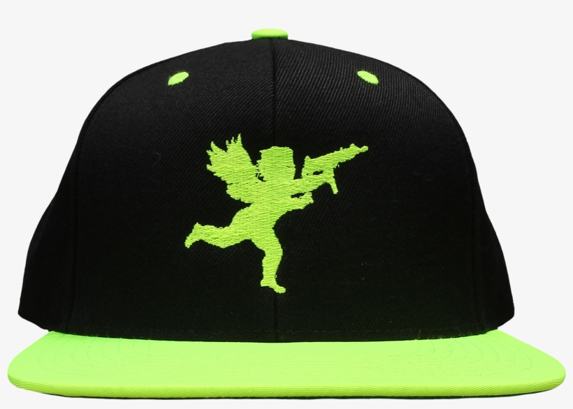 Cupid On Black/neon Green Snapback - Vanilla Ice Cap, transparent png download