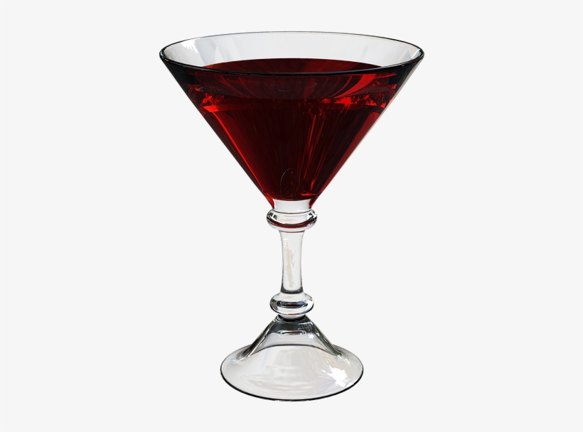 A Glass Of Red Wine, Clear Glass, Red, Wine - Martini Glass, transparent png download