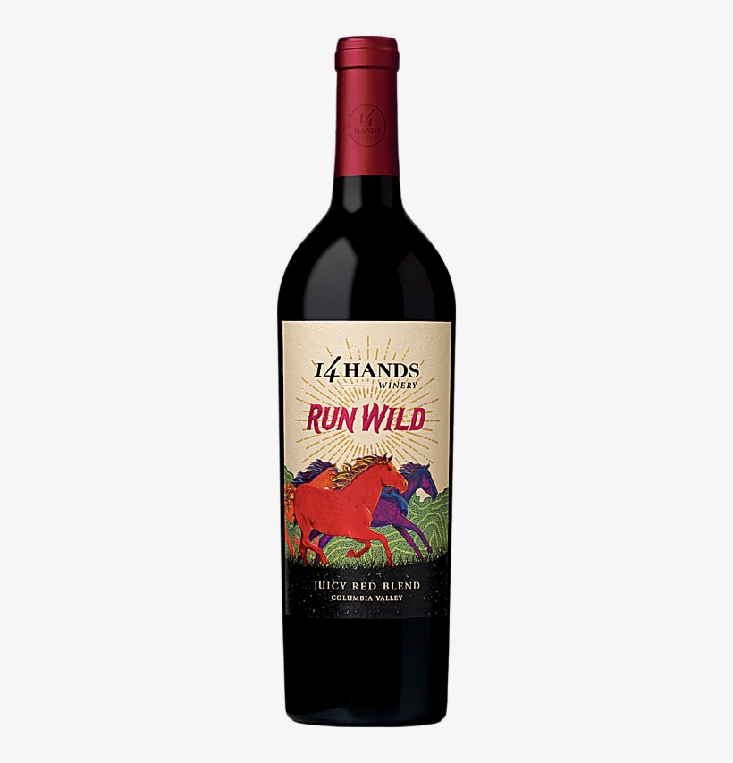 "run Wild™" Juicy Red Wine Blend - 14 Hands Run Wild, transparent png download
