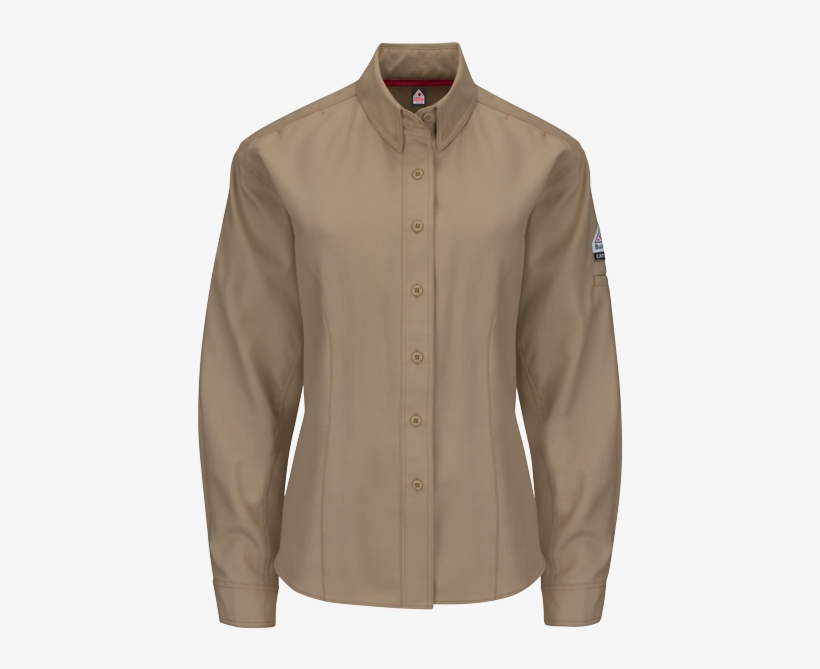 Iq Series® Endurance Women's Long Sleeve Shirt - Women Brown Button Shirt Png, transparent png download