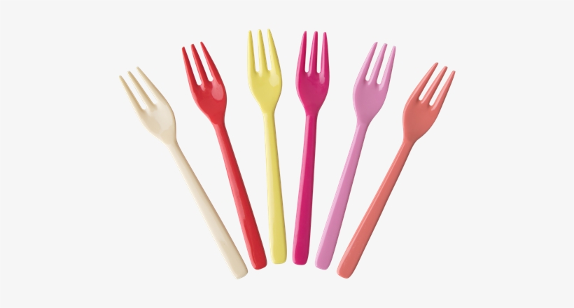 6 Forks In Sunny Colors - Garfo Roxo, transparent png download