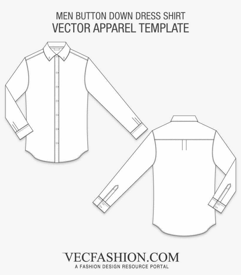 Men Button Down Dress Shirt - T Shirt Raglan Vector, transparent png download