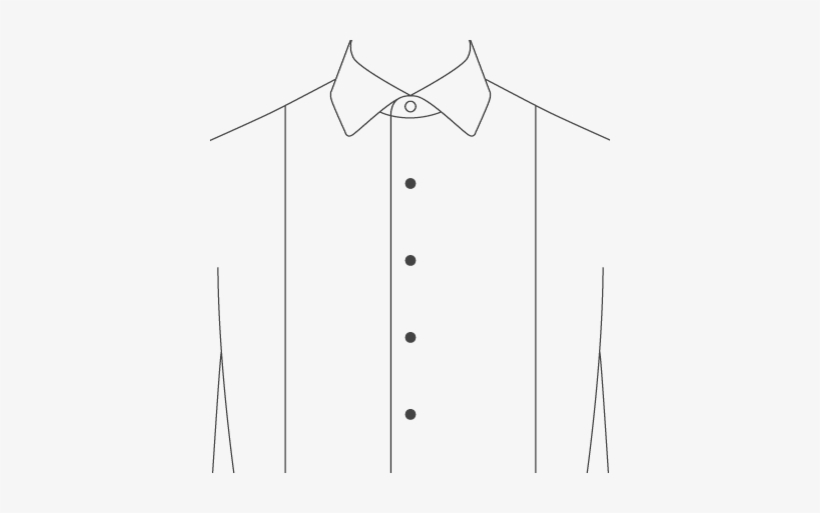 Tuxedo Front Pique - Tuxedo Shirt Drawing, transparent png download