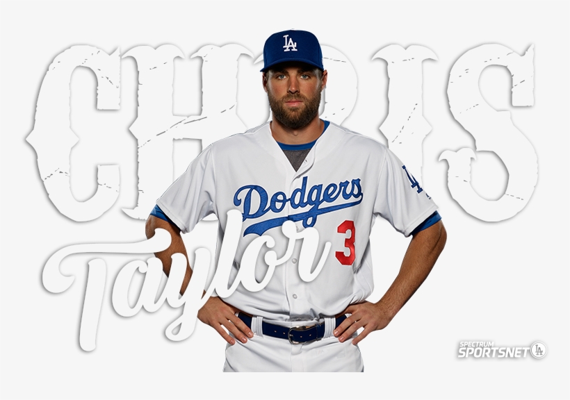 Chris Taylor's 2-run Rbi Single Gets The - New Era Raglan T-shirt With L.a Dodgers Print - White, transparent png download