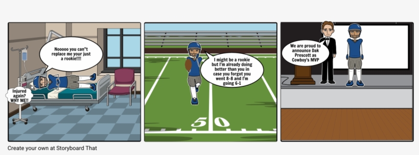 Prescott Vs - Romo - Cartoon, transparent png download