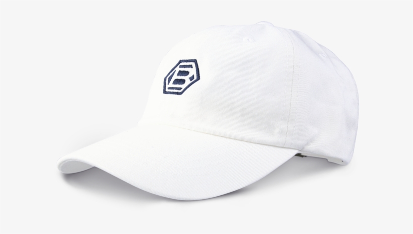 White Hex B Dad Cap - White, transparent png download