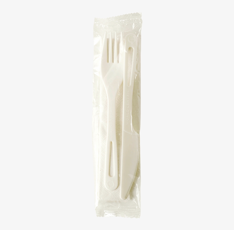 Individually Wrapped Tpla Fork, Knife, And Napkin - Wood, transparent png download