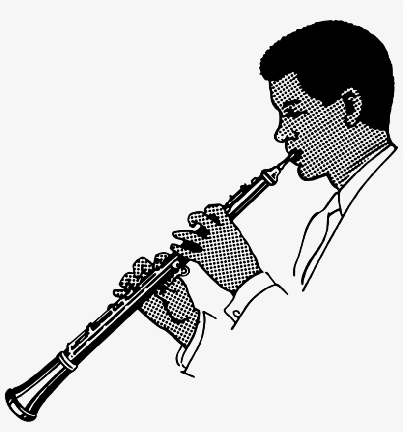 Clip Library Onlinelabels Clip Art Player Details - Oboe Drawing, transparent png download