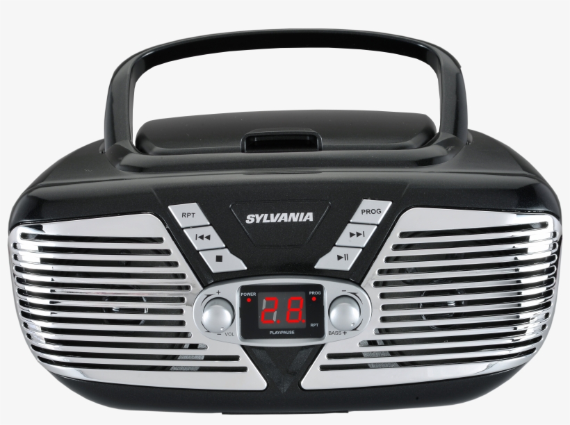 Sylvania Srcd211 Portable Cd Boombox With Am/fm Radio,, transparent png download